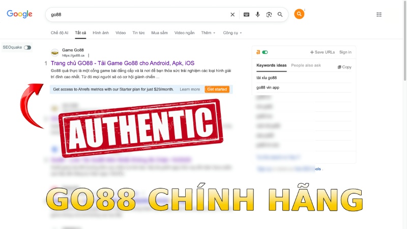Cách tìm và vào GO88 chính hãng